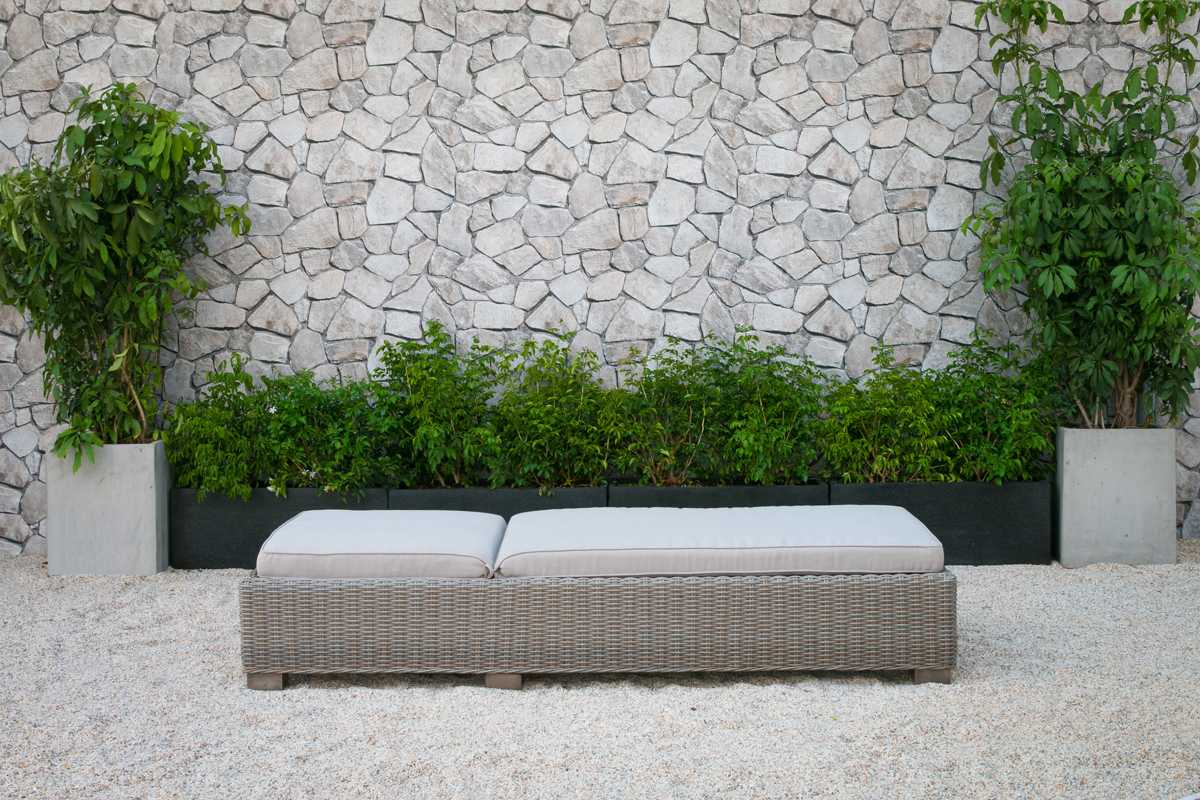 75" Brown Chaise Lounge With Beige Cushion-7