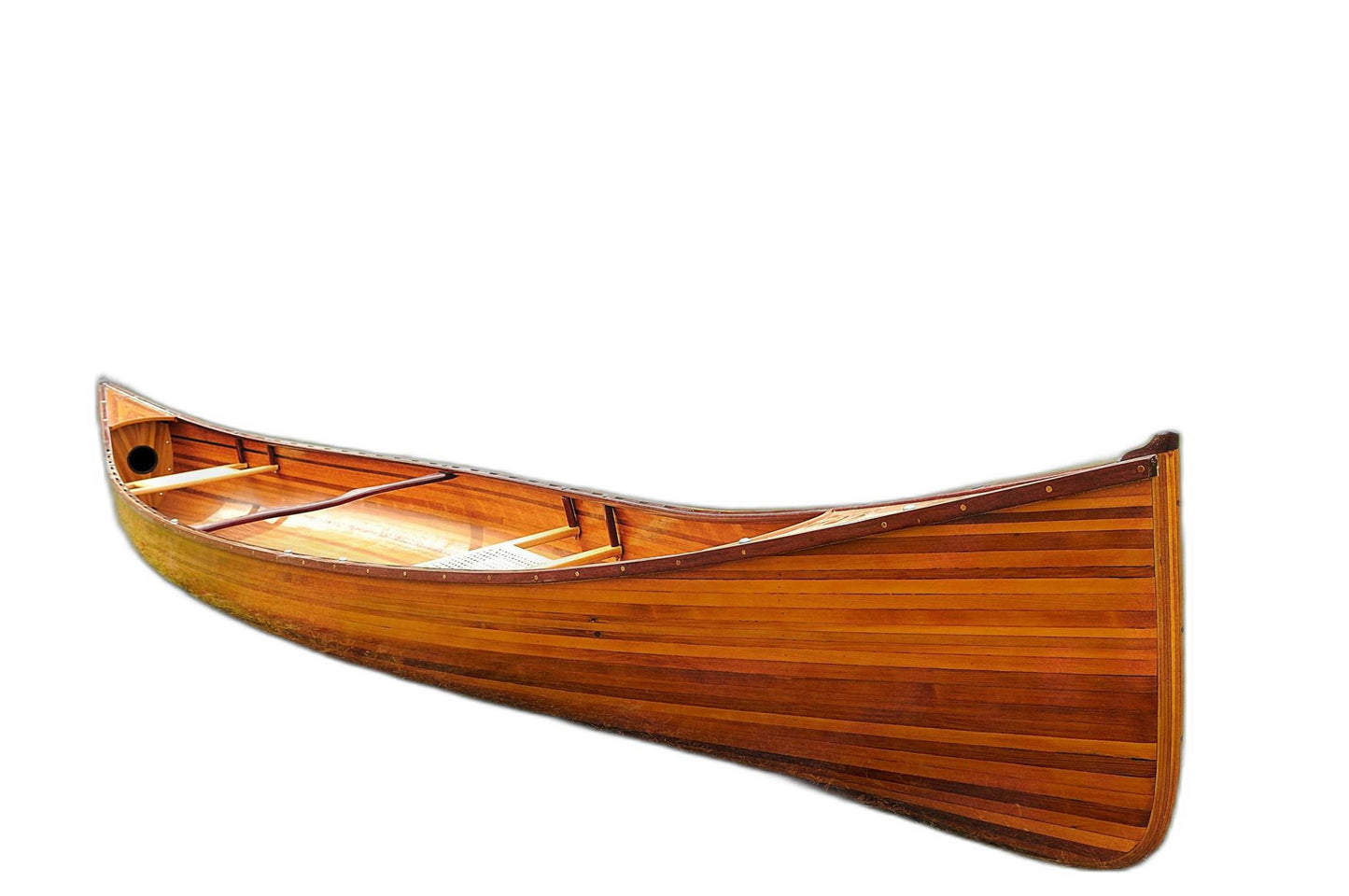 35.5" X 216" X 27" Wooden Canoe-0