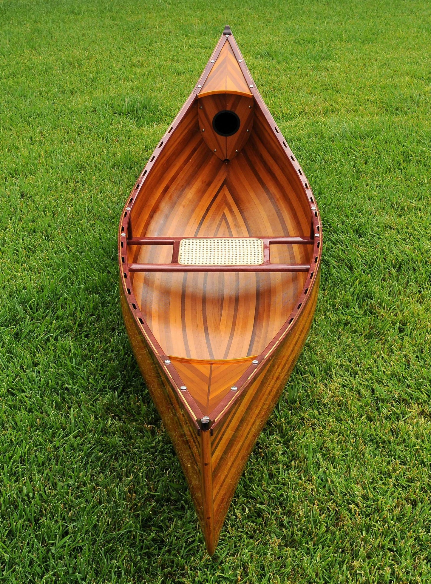 26.25" X 118.5" X 16" Wooden Canoe-4