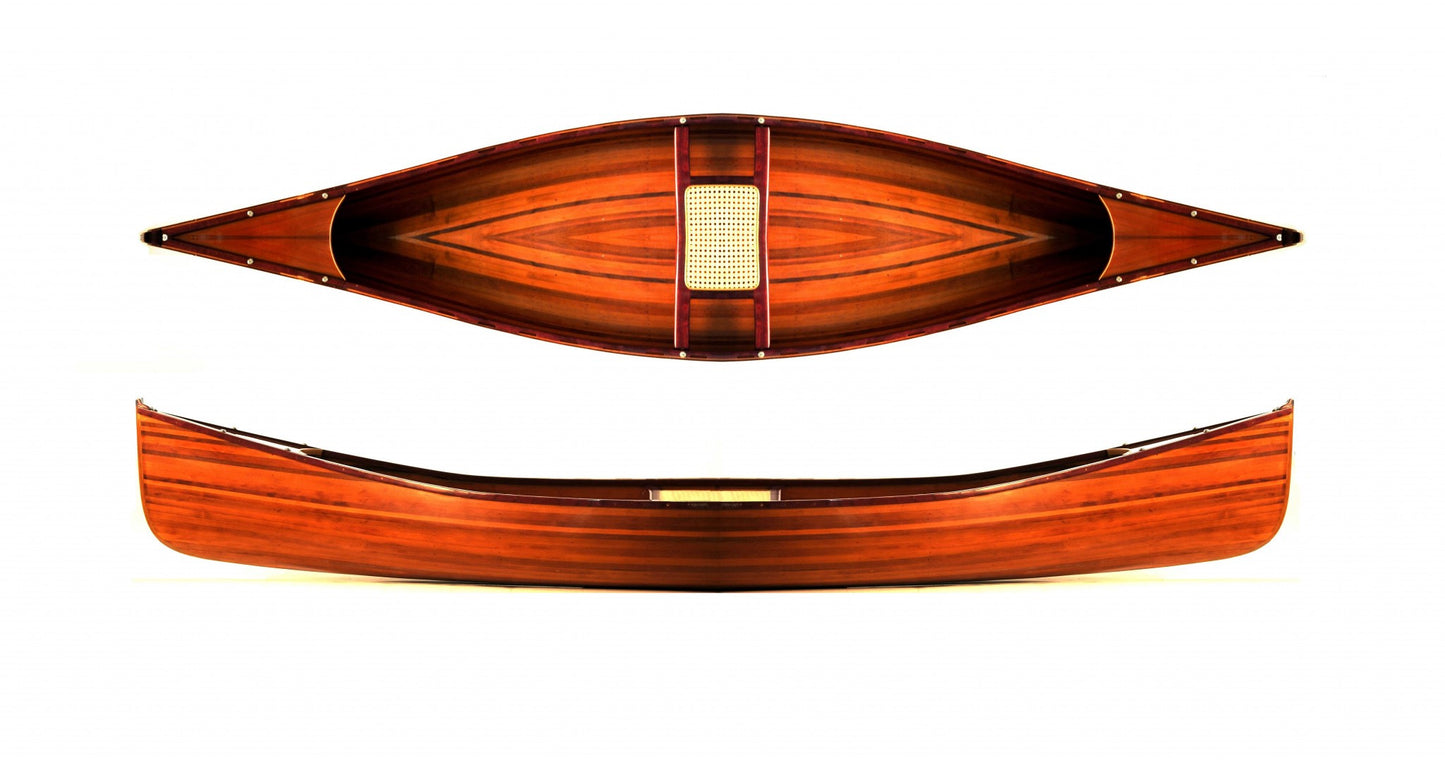 26.25" X 118.5" X 16" Wooden Canoe-2