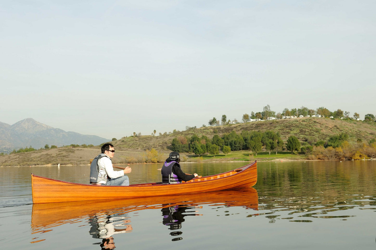 35.5" X 216" X 27" Wooden Canoe With Ribs-6