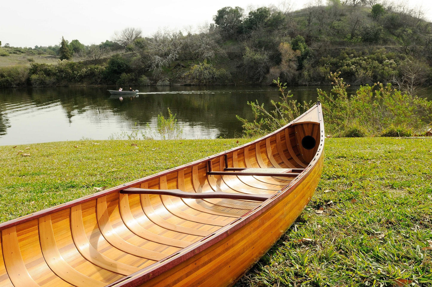 31.5" X 187.5" X 24" Wooden Canoe With Ribs-3