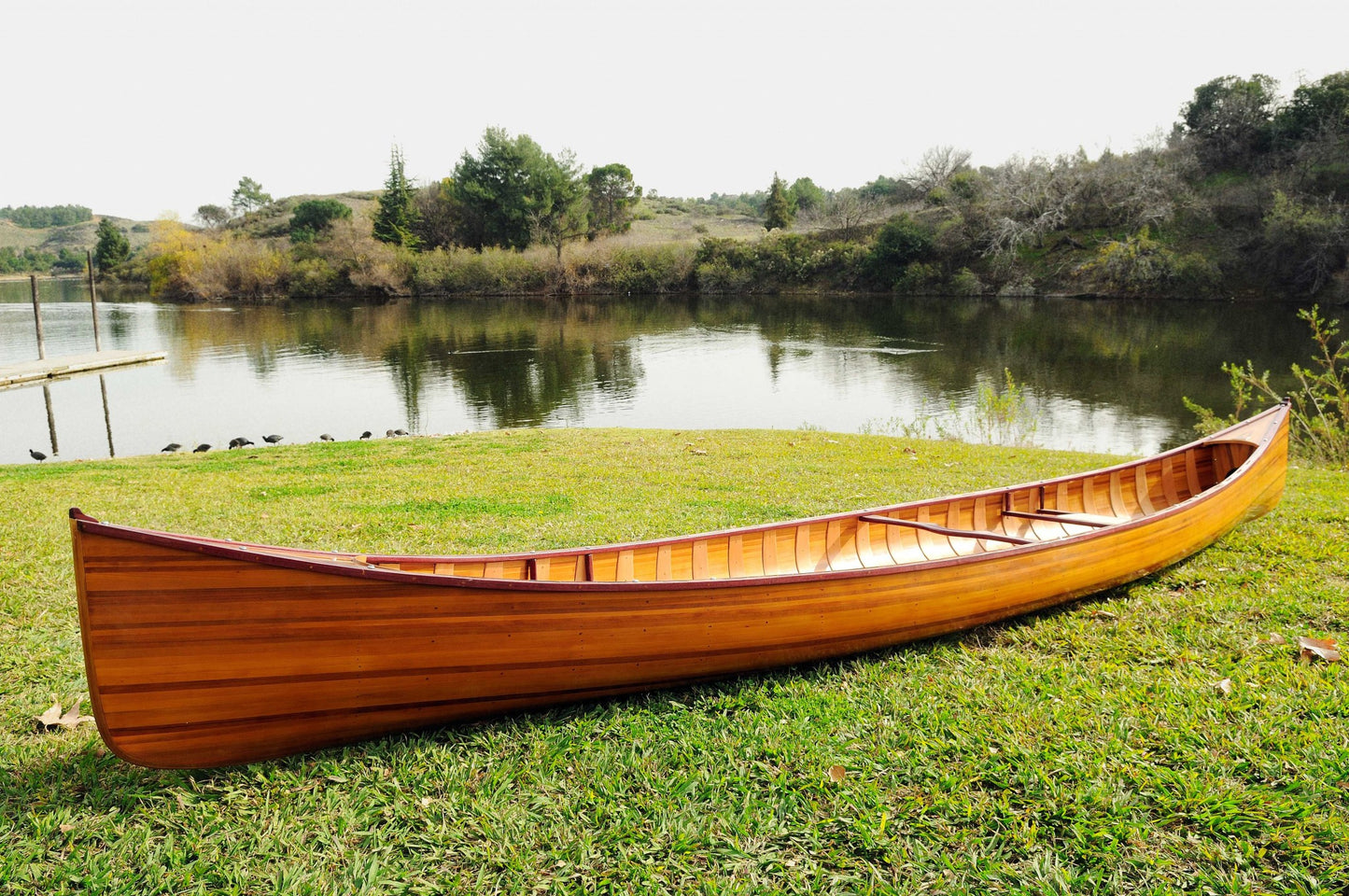 31.5" X 187.5" X 24" Wooden Canoe With Ribs-6