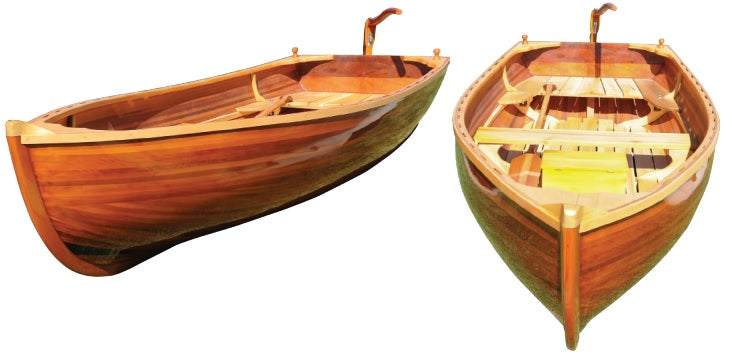 51" X 118.5" X 27.75" Little Bear Wooden Dinghy-3