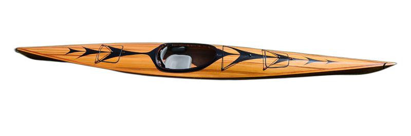 23" X 206" X 13" Wooden Kayak With Arrows Design-1