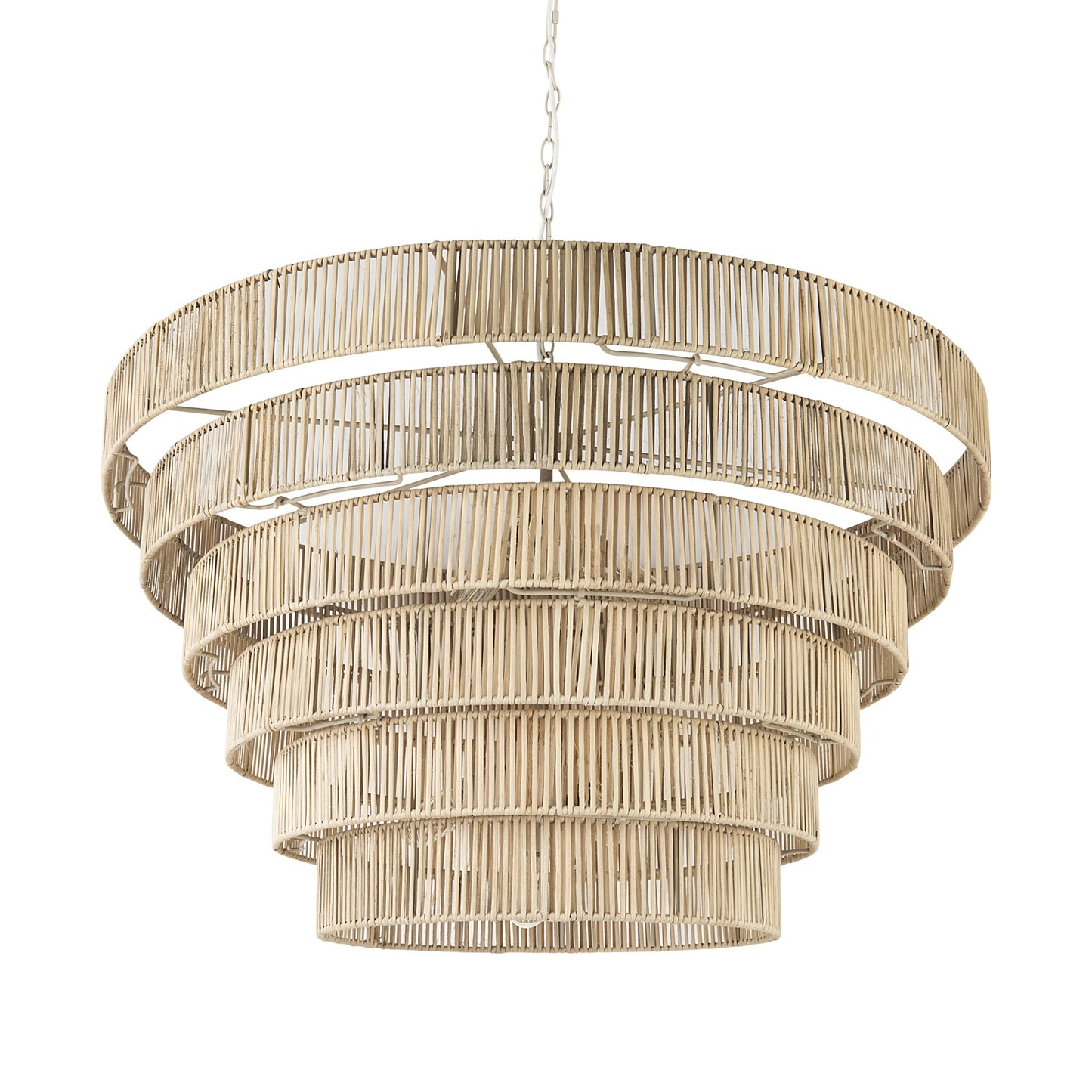 Light Brown Six Tier Hanging Chandelier-0