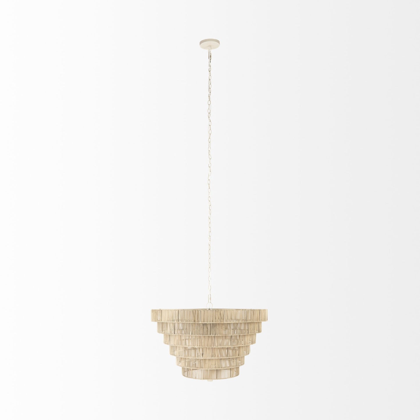 Light Brown Six Tier Hanging Chandelier-1