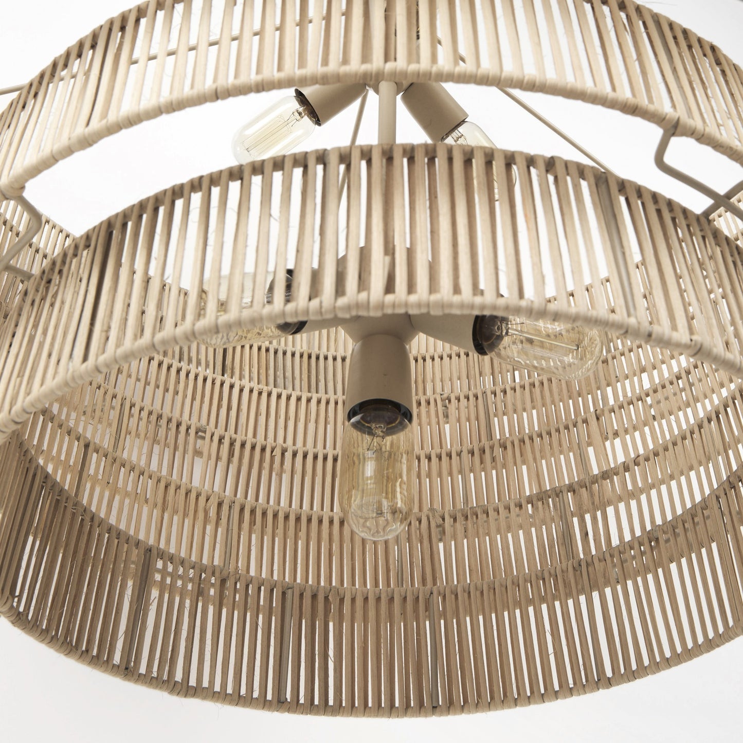 Light Brown Six Tier Hanging Chandelier-5