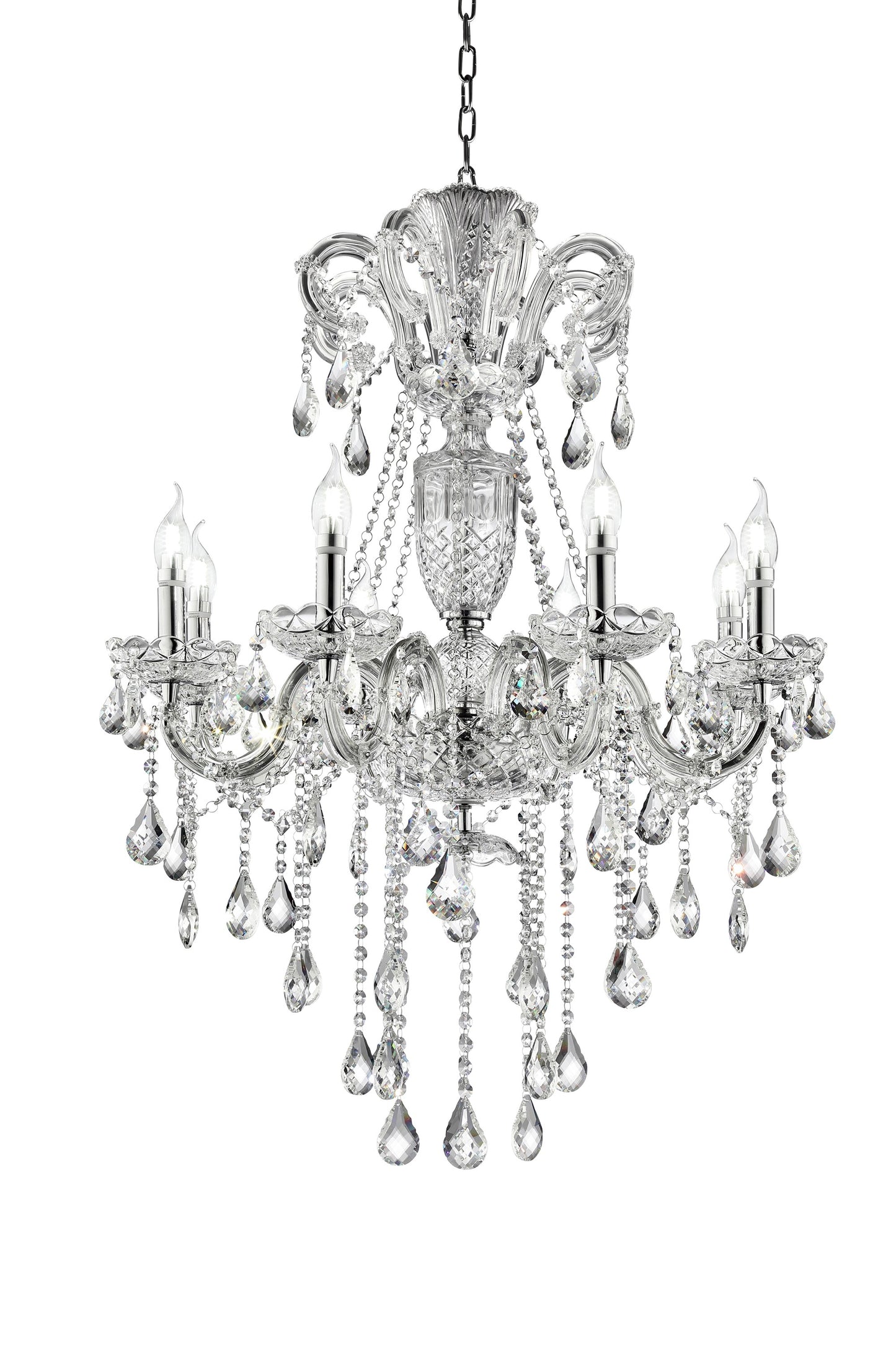 Candle Style Empire Transparent Glass Led Ceiling Light-1