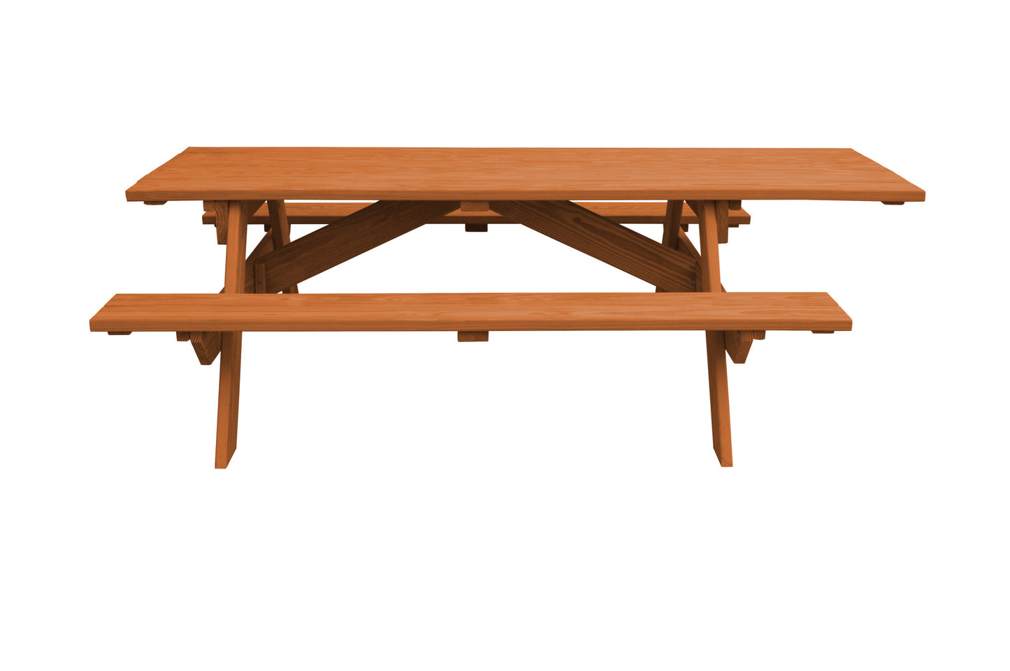 94" Cedar Chest Solid Wood Outdoor Picnic Table-1