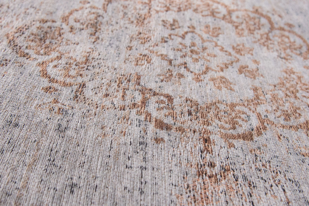 9' X 13' Gray and Beige Medallion Non Skid Area Rug-6