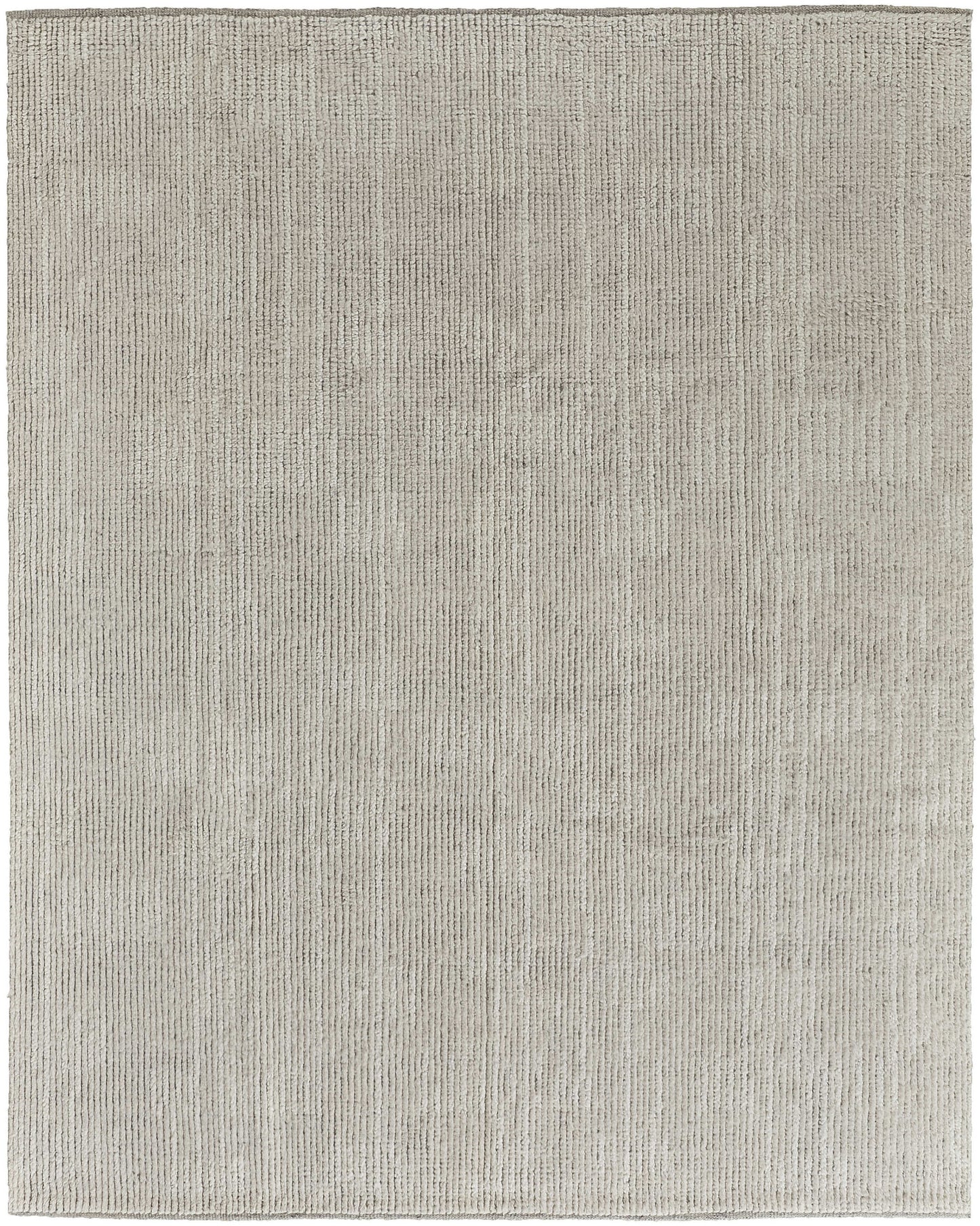 9' X 13' Tan and Ivory Wool Hand Knotted Area Rug-0