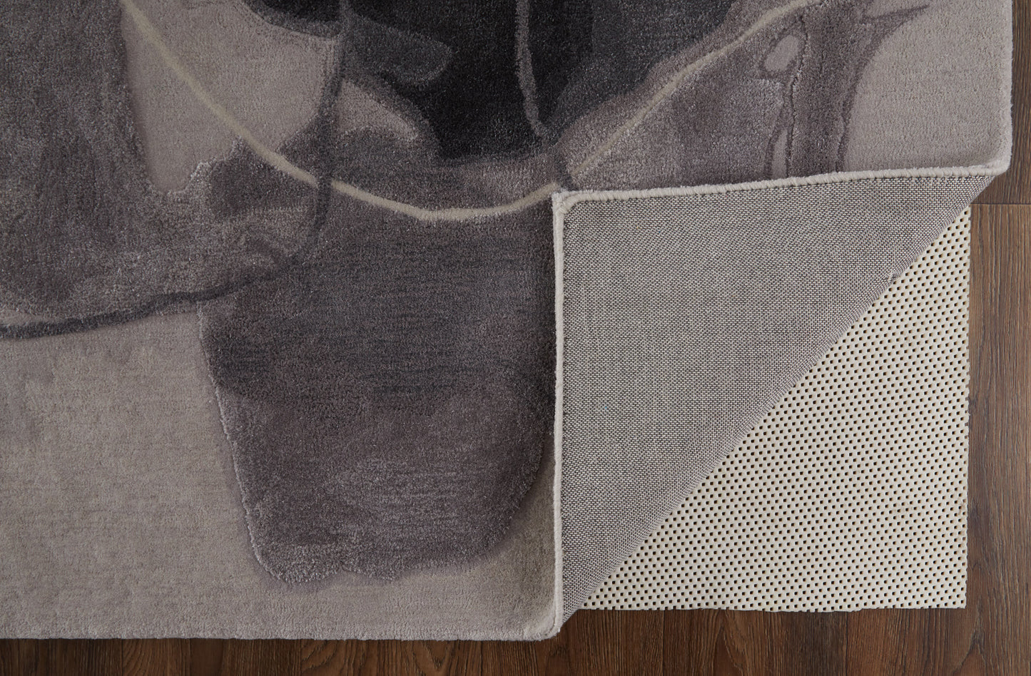 8' X 10' Gray and Ivory Abstract Hand Tufted Area Rug-6
