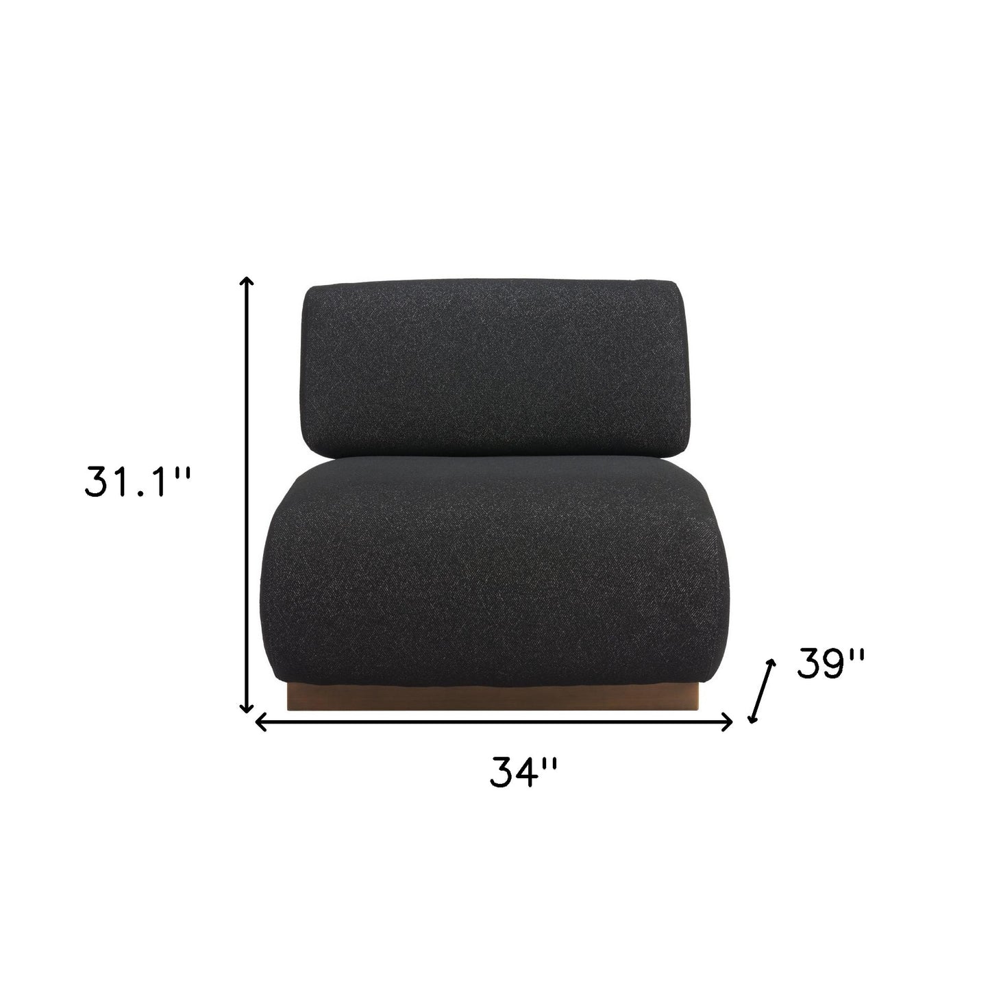 34" Black And Bronze Fabric And Upholstered Side Chair-8