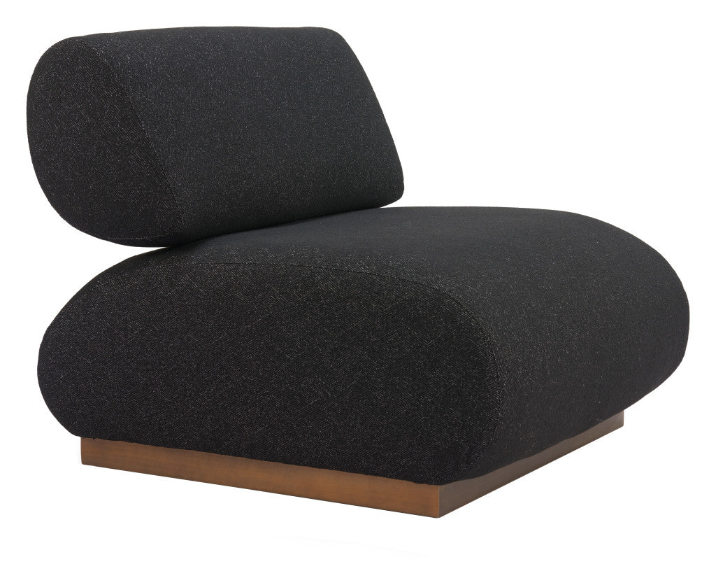 34" Black And Bronze Fabric And Upholstered Side Chair-5