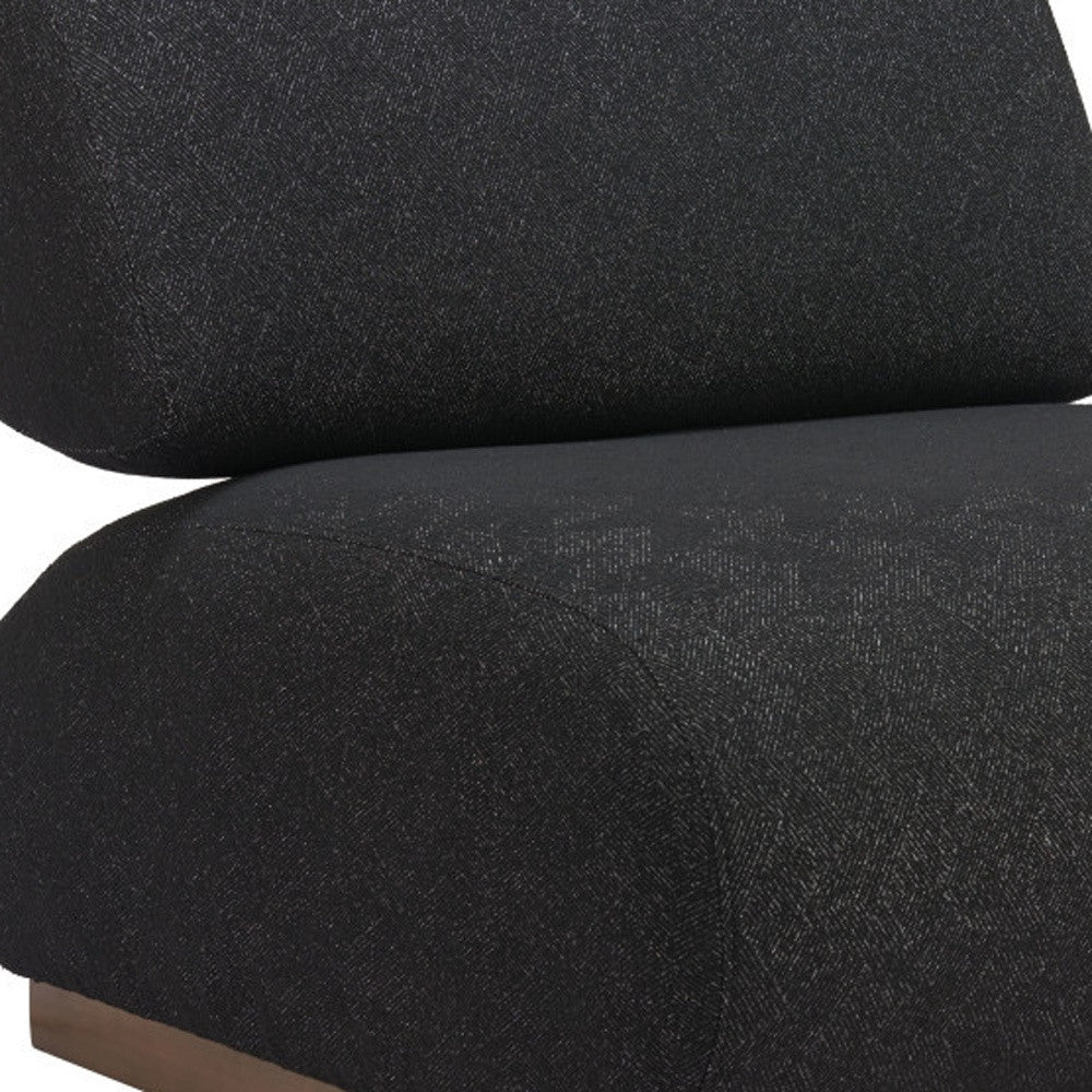 34" Black And Bronze Fabric And Upholstered Side Chair-6