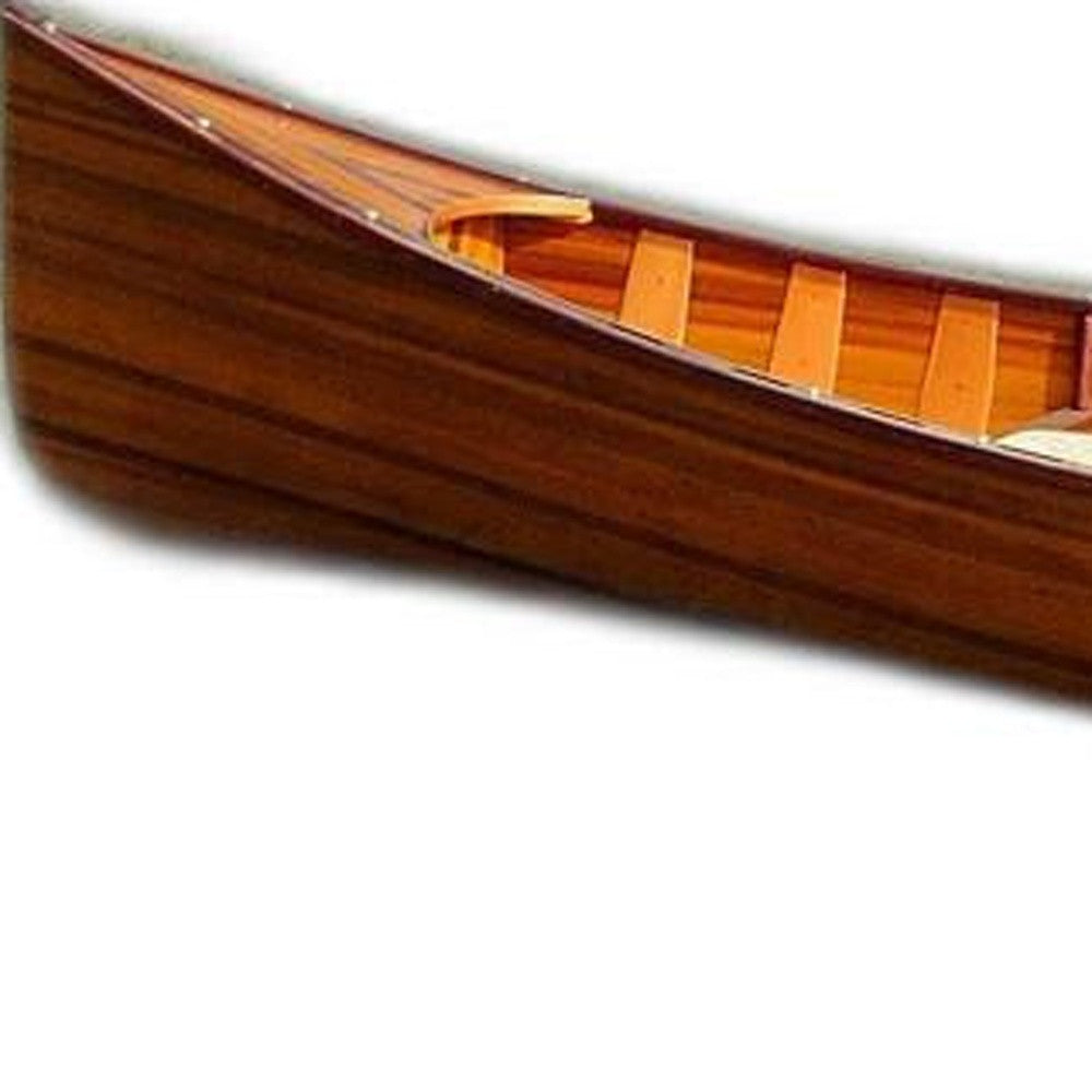 35.5" X 216" X 27" Wooden Canoe With Ribs-2