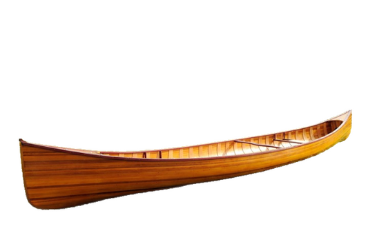31.5" X 187.5" X 24" Wooden Canoe With Ribs-0