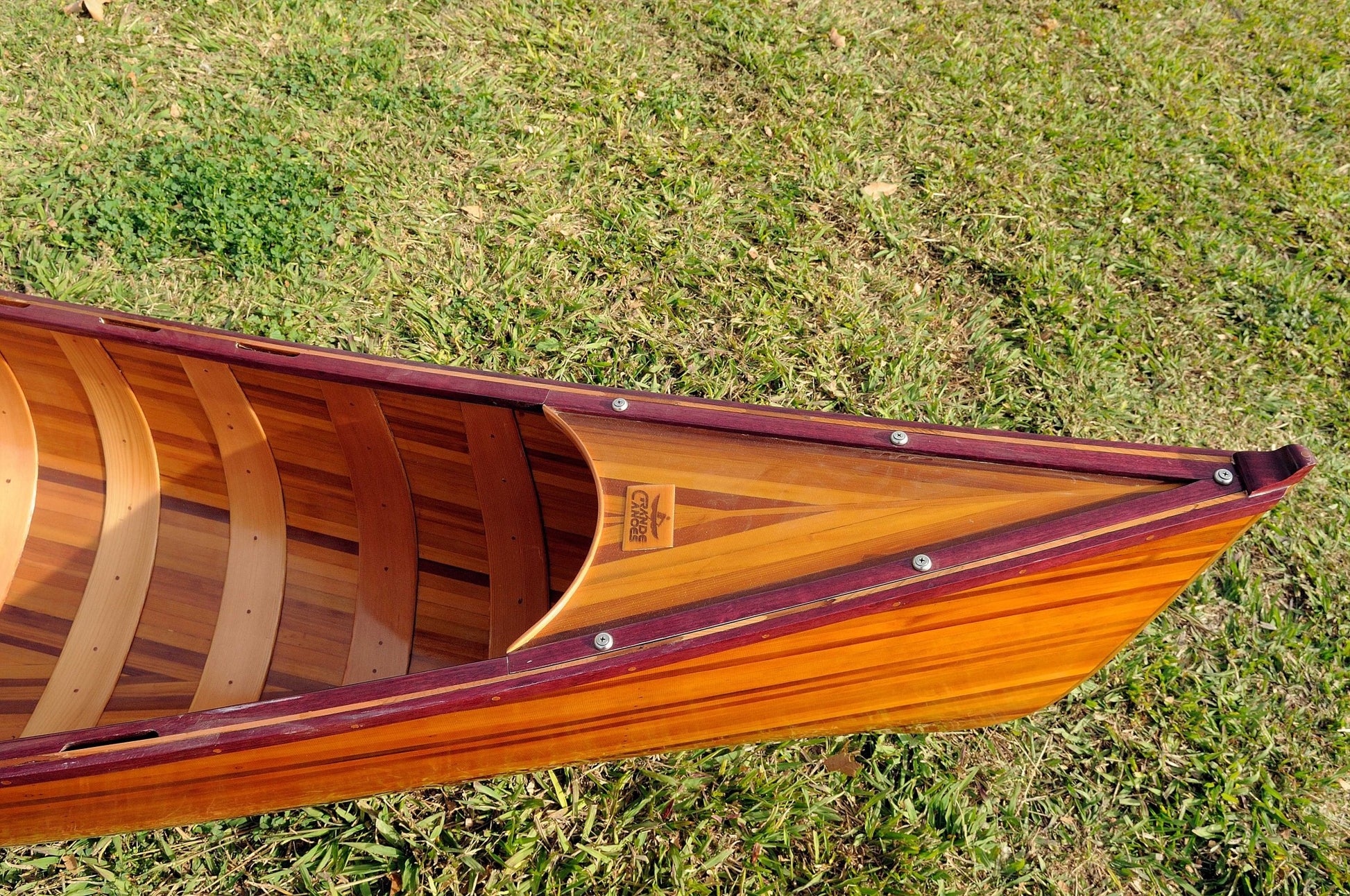 31.5" X 187.5" X 24" Wooden Canoe With Ribs-4