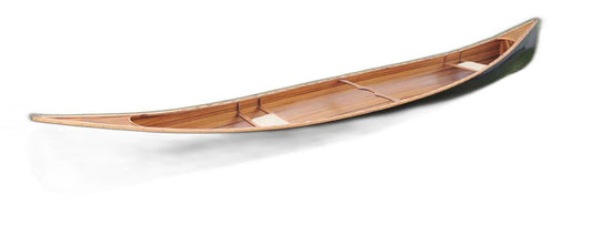 35.125" X 216" X 22.5" Wooden Canoe Dark Stained Finish-0