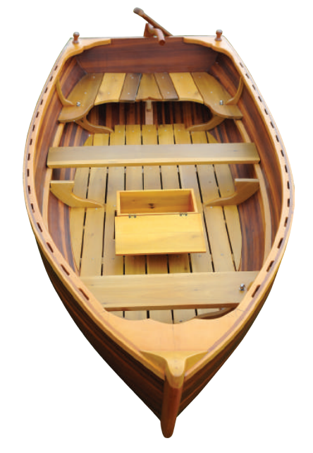 51" X 118.5" X 27.75" Matte Finishlittle Bear Wooden Dinghy-0