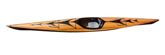 23" X 206" X 13" Wooden Kayak With Arrows Design-0