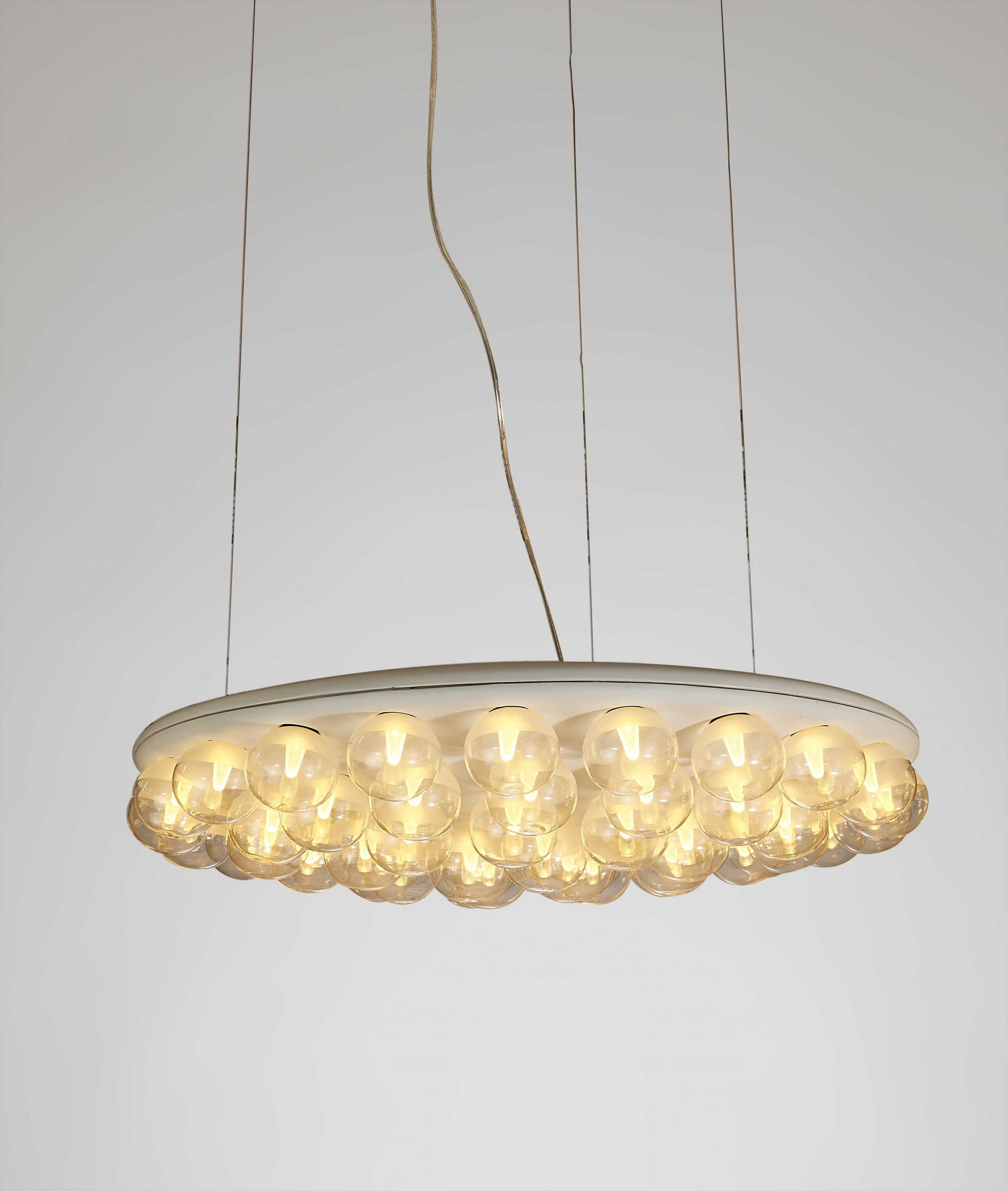 29 X 29 X 7 White Glass Metal Pendant Lamp-7