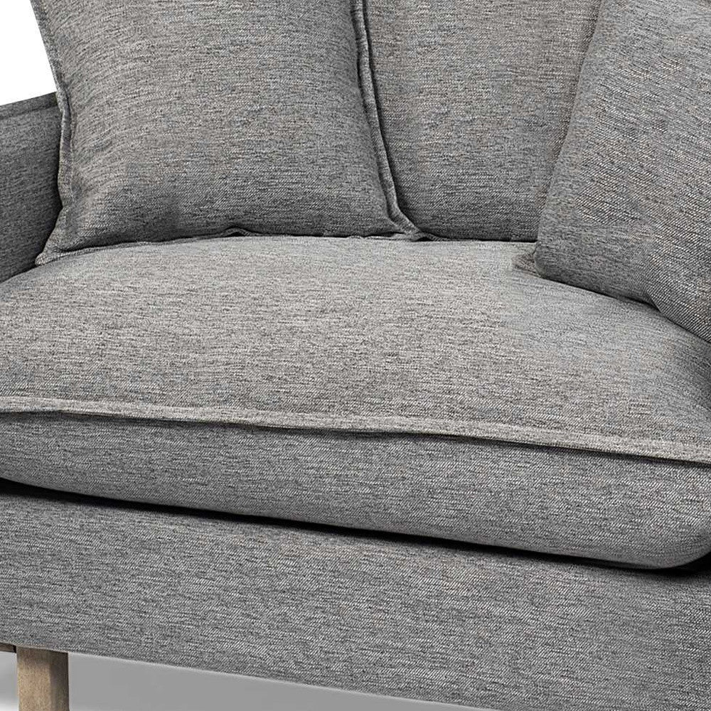 42" Gray Linen Arm Chair-1
