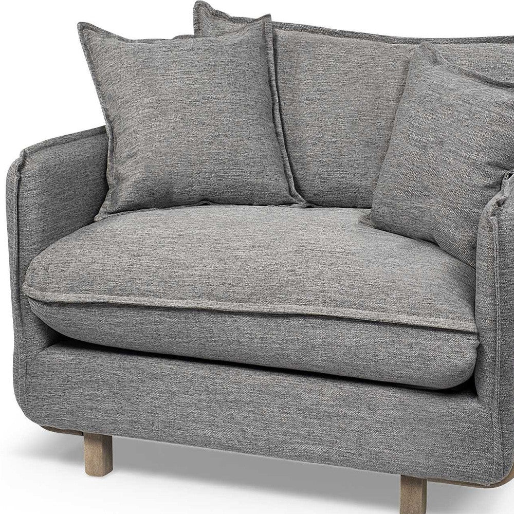 42" Gray Linen Arm Chair-2