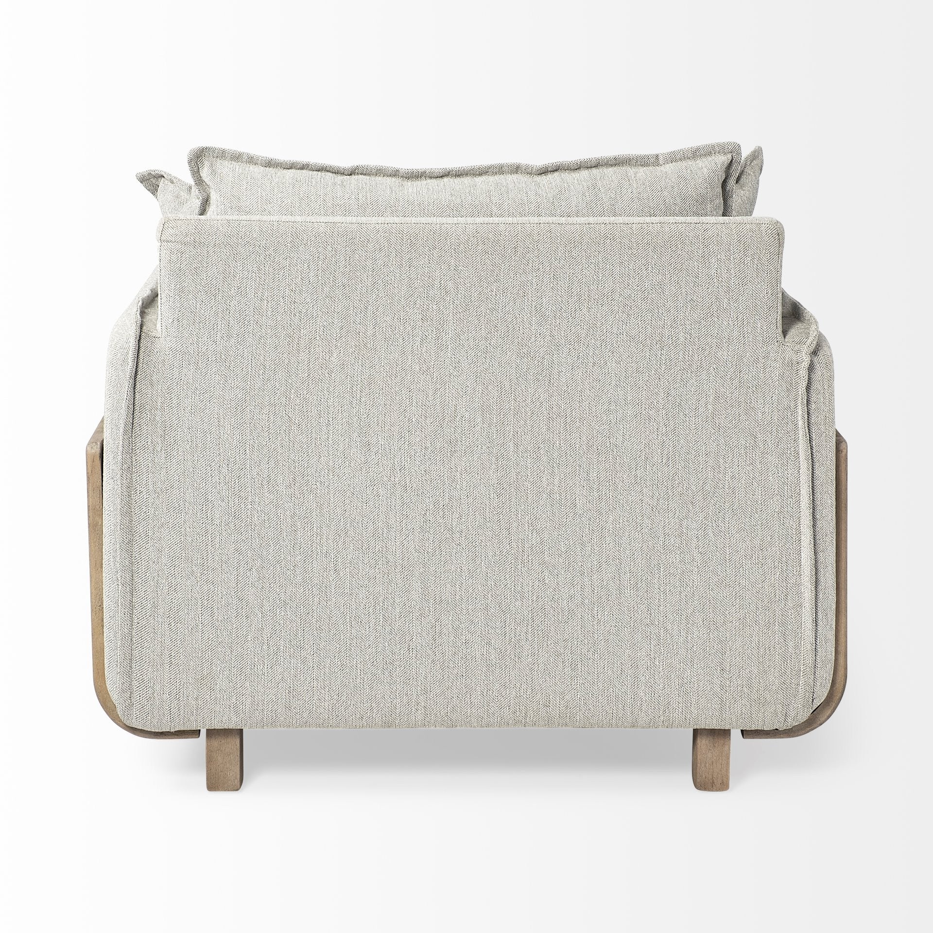 42" Gray and Brown Fabric Club Chair-3