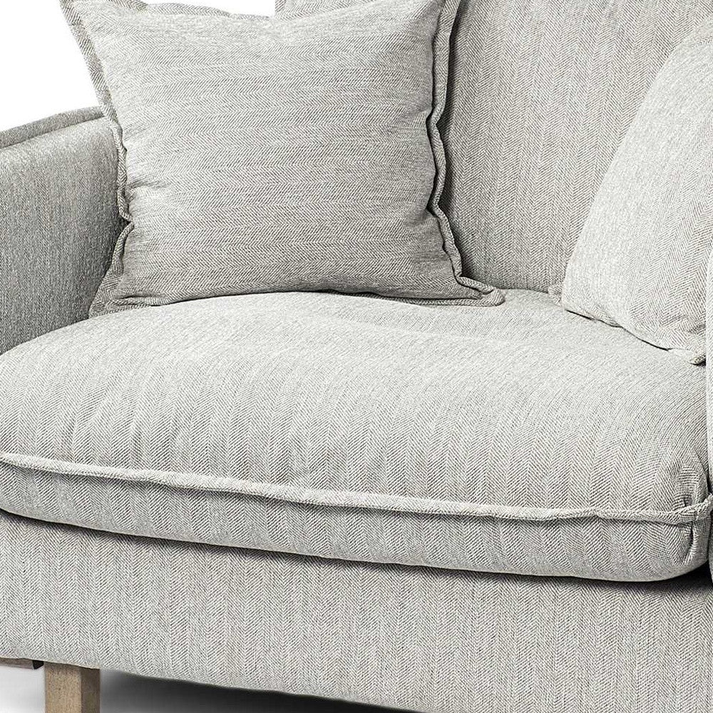 42" Gray and Brown Fabric Club Chair-4