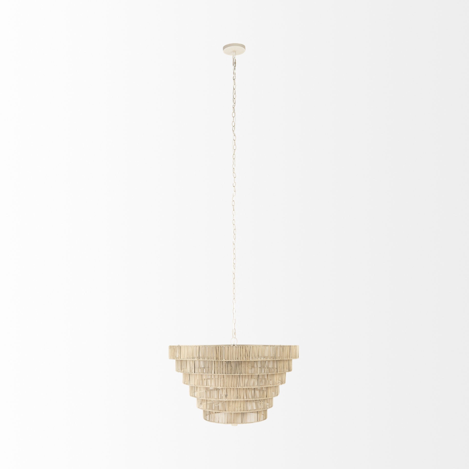 Light Brown Six Tier Hanging Chandelier-1