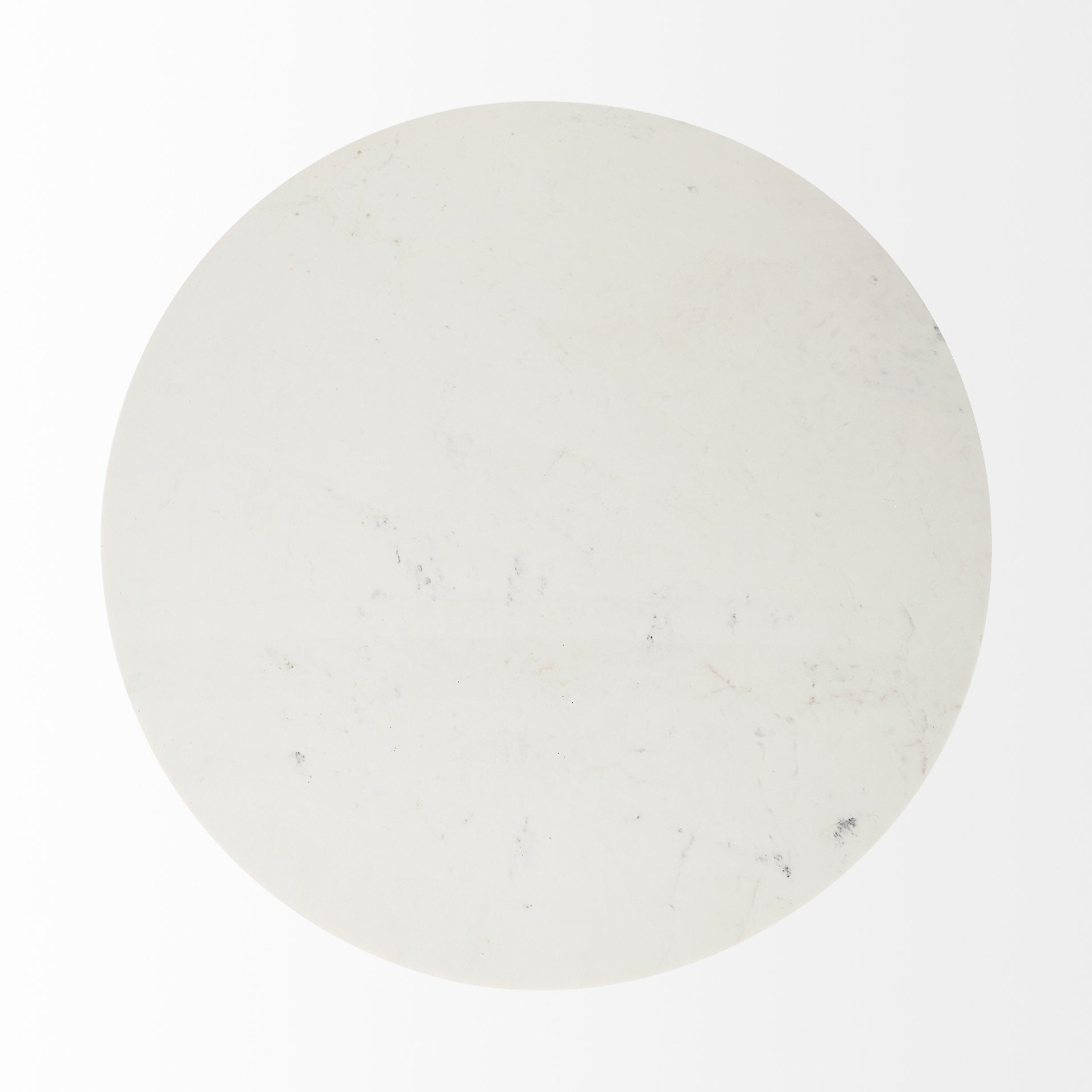 48" White And Natural Rounded Marble Pedestal Base Dining Table-4