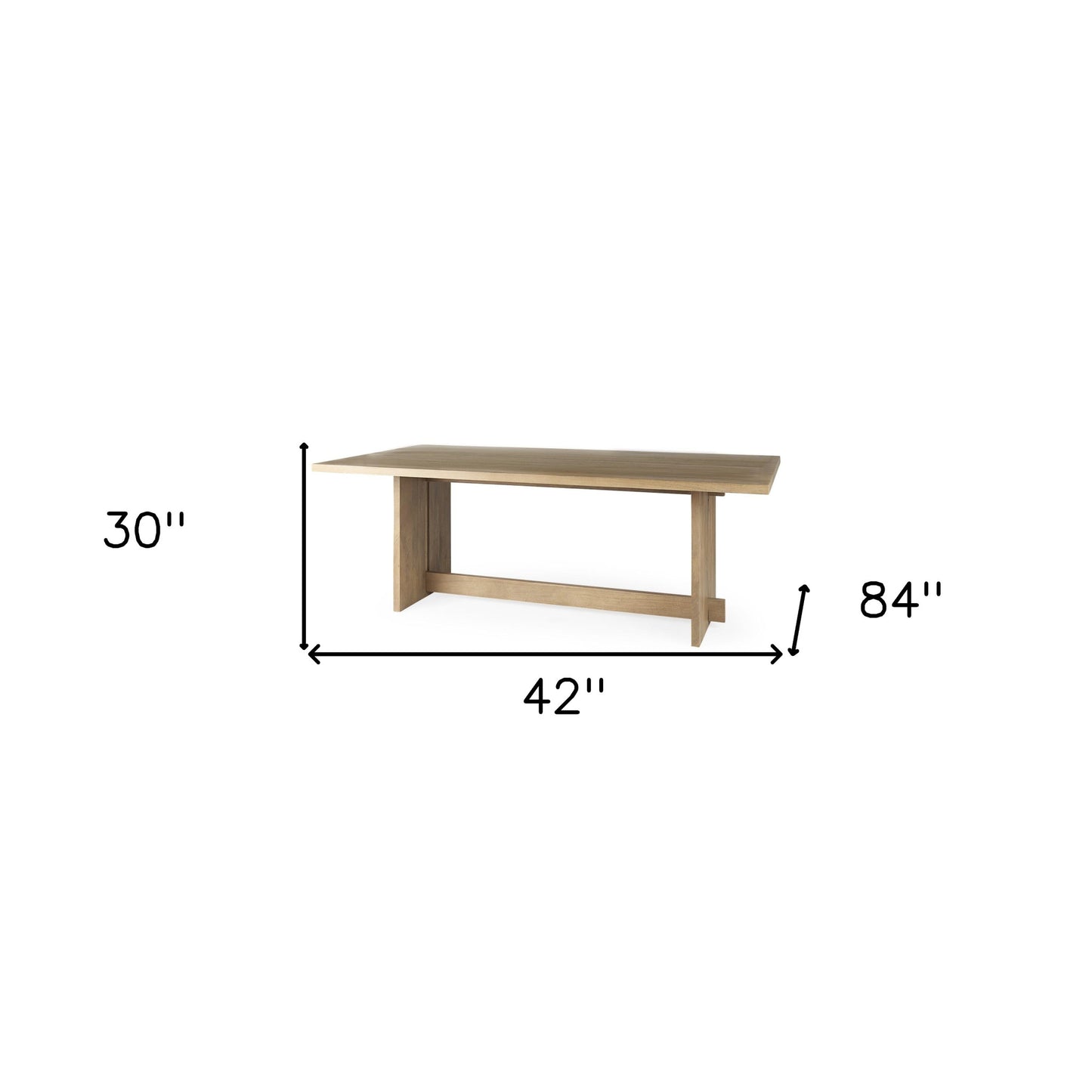 Light Natural Modern Rustic Wooden Dining Table-8
