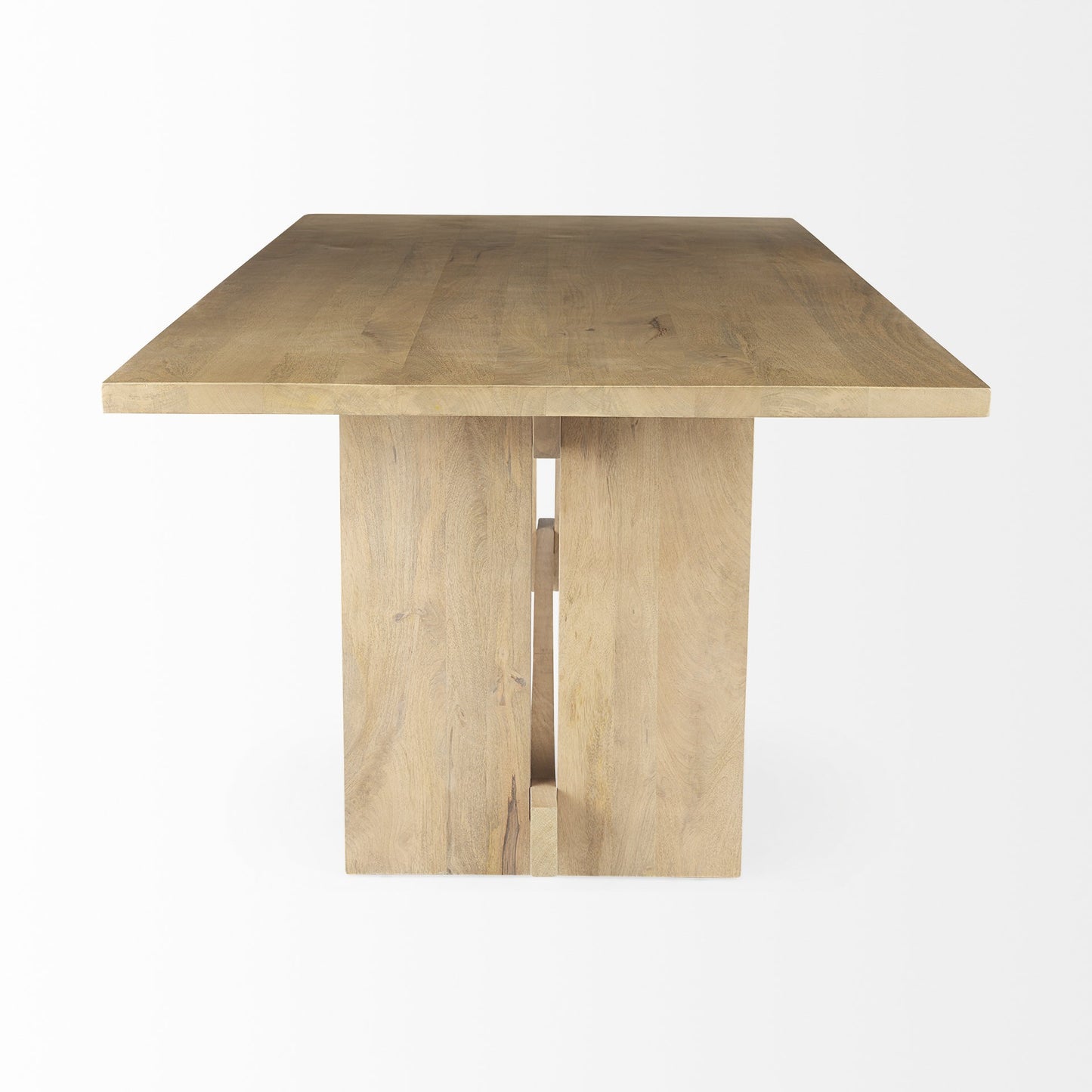 Light Natural Modern Rustic Wooden Dining Table-3