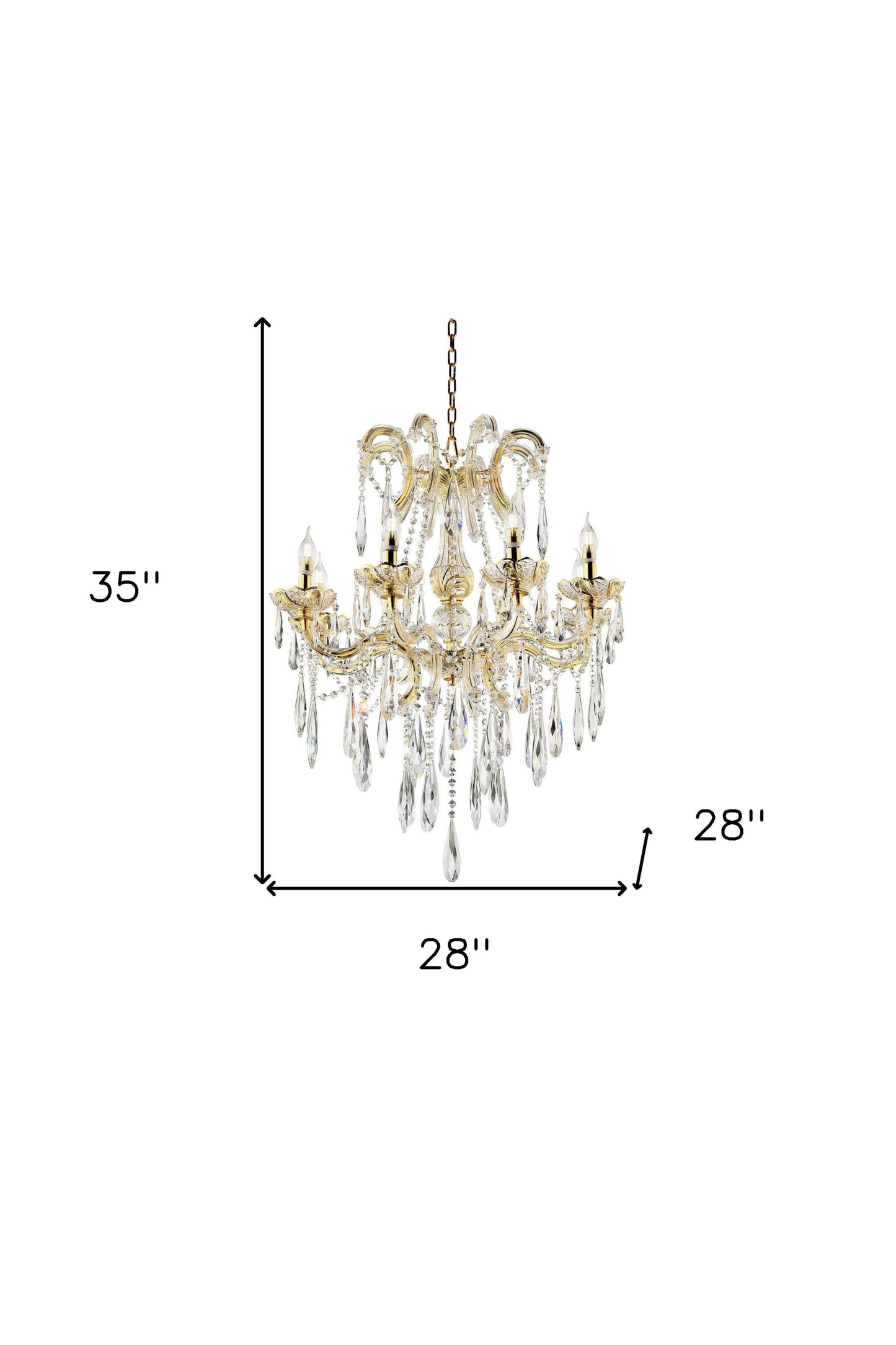 Candle Style Empire Transparent Glass Led Ceiling Light-4