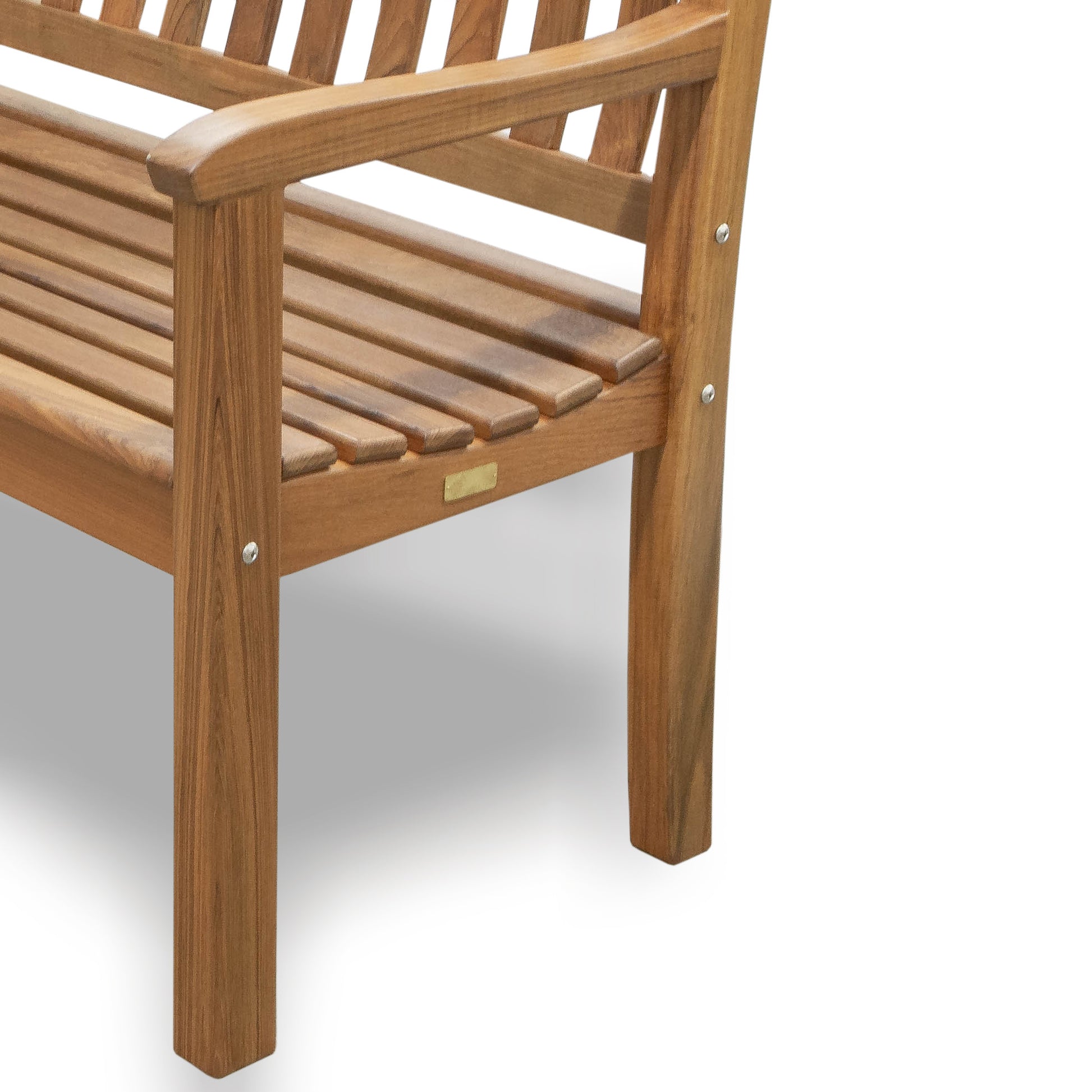 60" Teak Solid Wood Garden Bench-5
