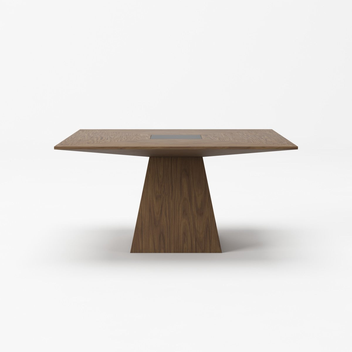 59" Walnut Square Solid Manufactured Wood Dining Table-1