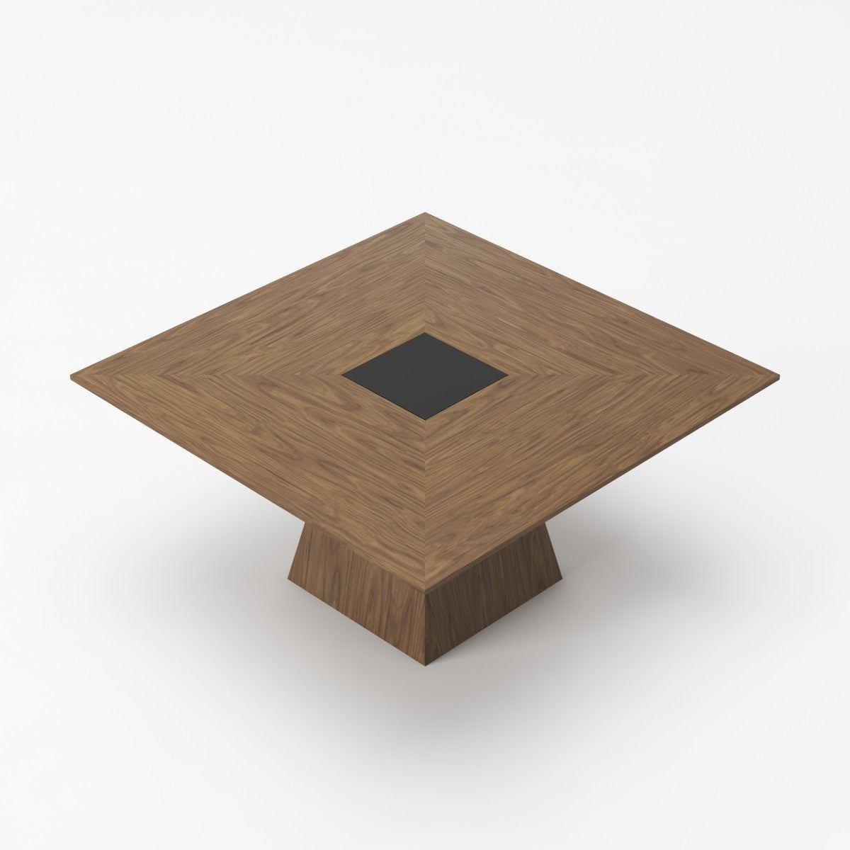 59" Walnut Square Solid Manufactured Wood Dining Table-2