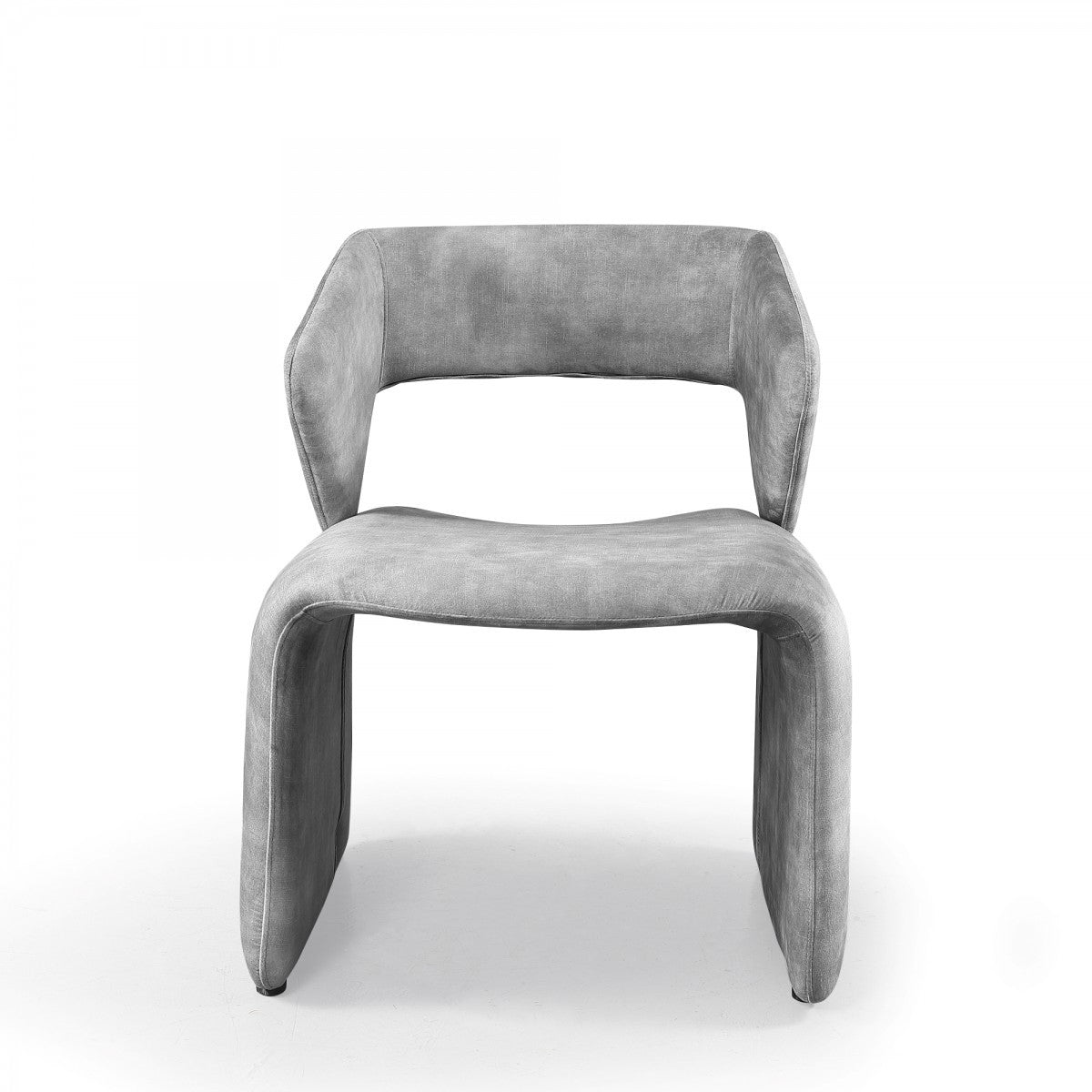 25" Light Gray Velvet Side Chair-1
