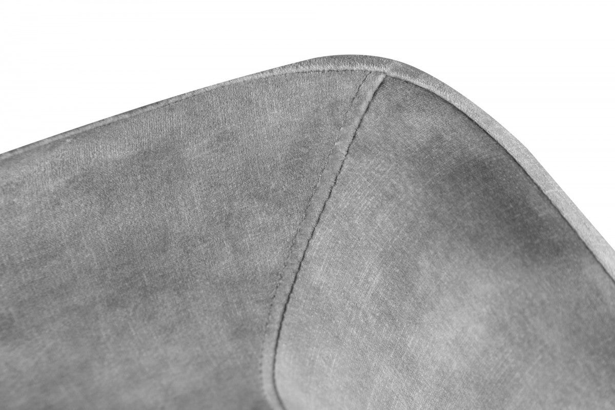 25" Light Gray Velvet Side Chair-3