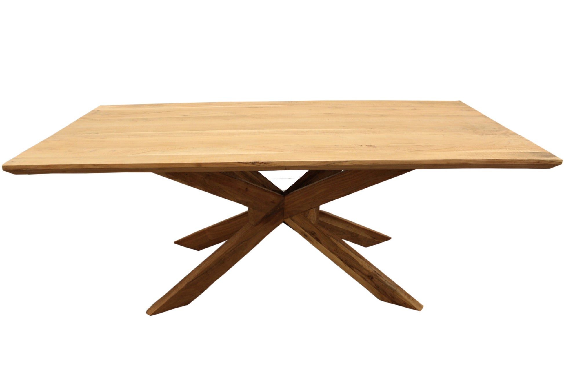 79" Natural Solid Wood Pedestal Base Dining Table-1