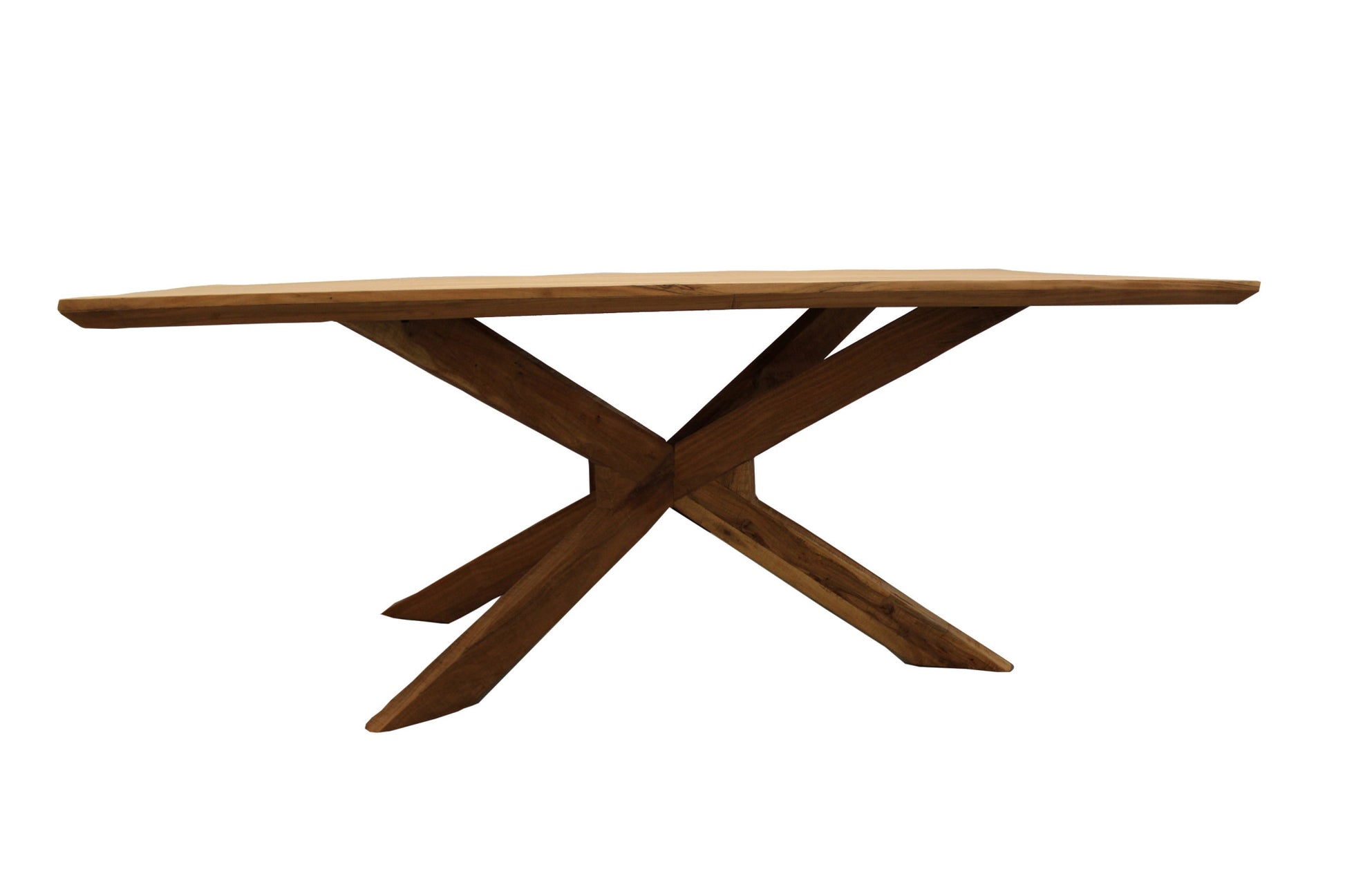 79" Natural Solid Wood Pedestal Base Dining Table-3