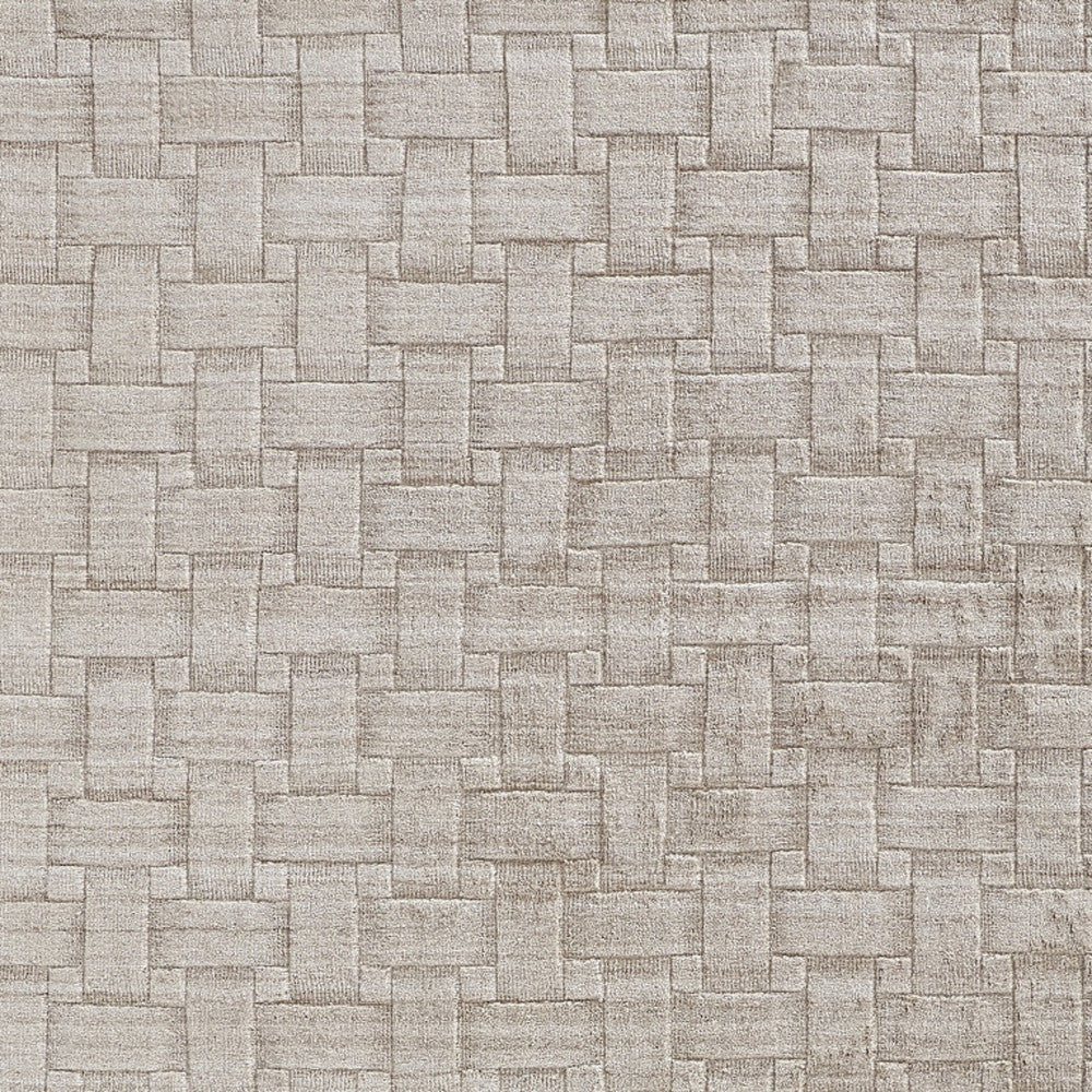 12' X 15' Ivory Striped Hand Woven Area Rug-3