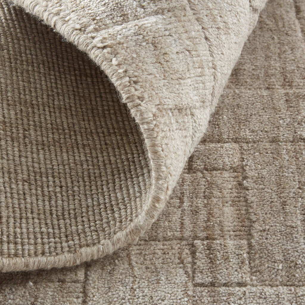 12' X 15' Ivory Striped Hand Woven Area Rug-7
