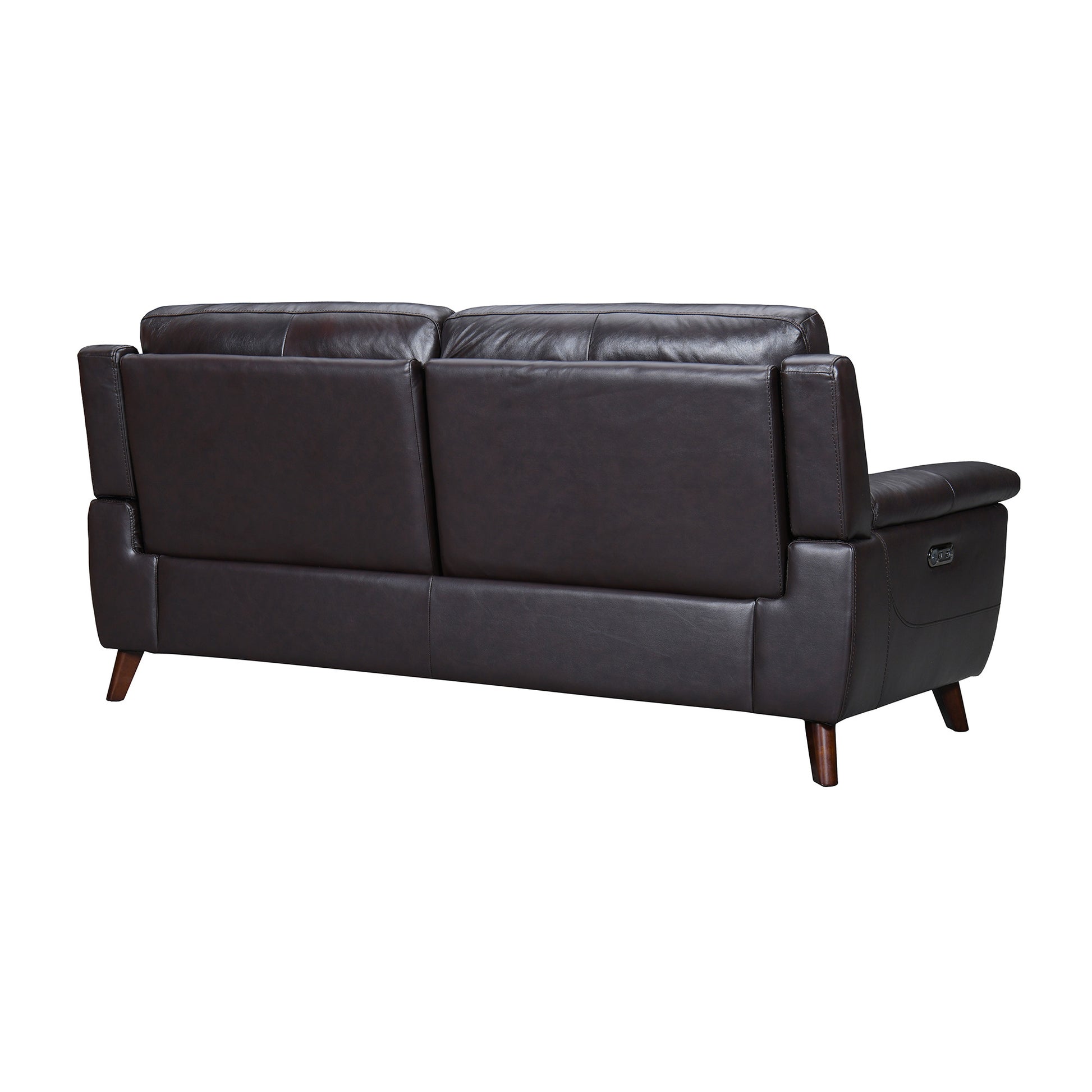 Three Piece Indoor Brown Leather Six Person Seating Set-3