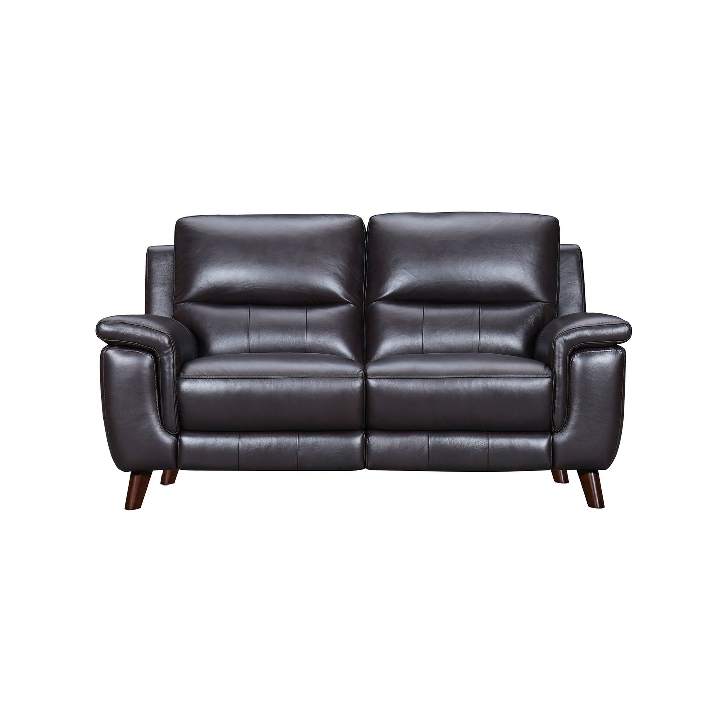 Three Piece Indoor Brown Leather Six Person Seating Set-4