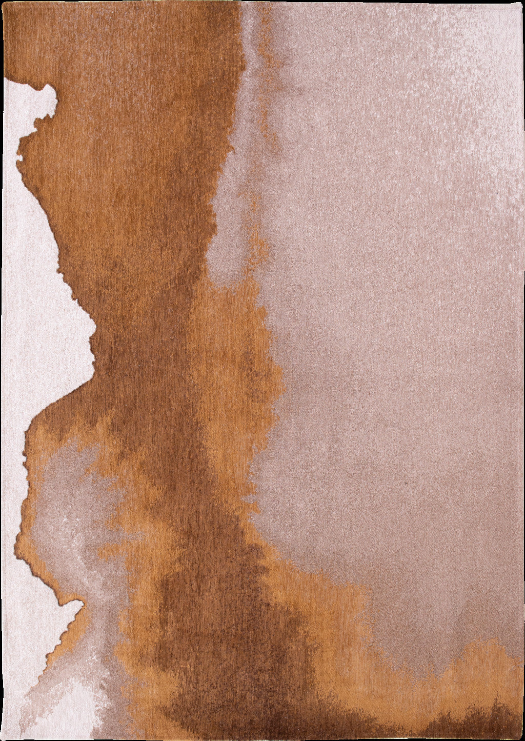 9' X 13' Yellow and Brown Abstract Non Skid Area Rug-1