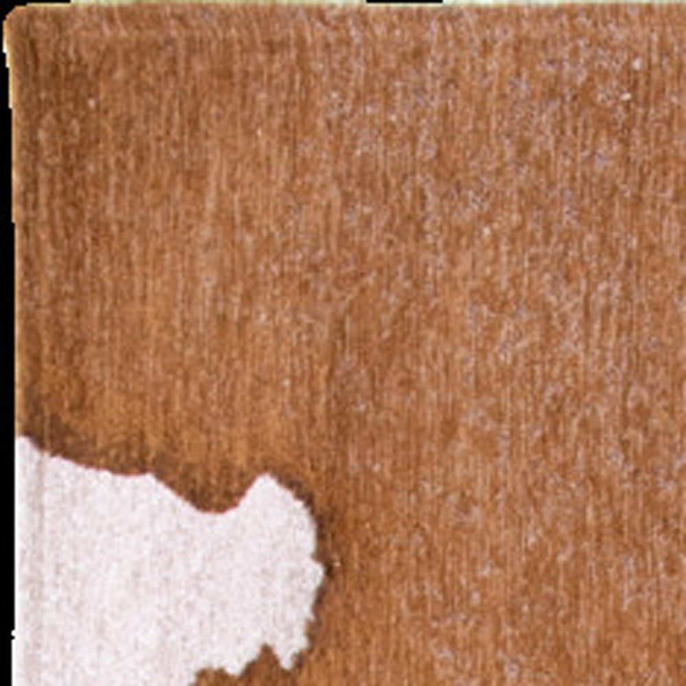 9' X 13' Yellow and Brown Abstract Non Skid Area Rug-6