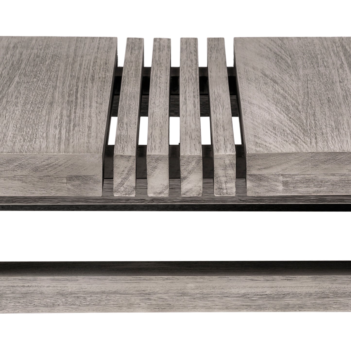 33" Gray Solid Wood Outdoor Coffee Table-7